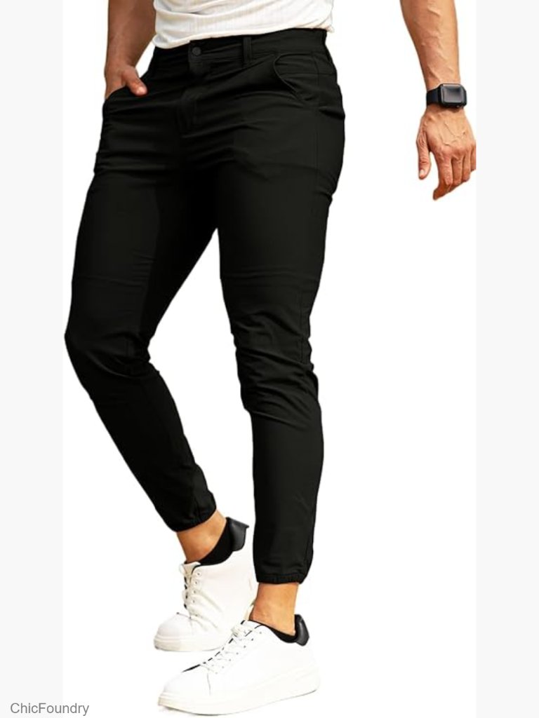 4-Way Stretch Slim Tapered Fit Golf Joggers 28" Inseam Nylon